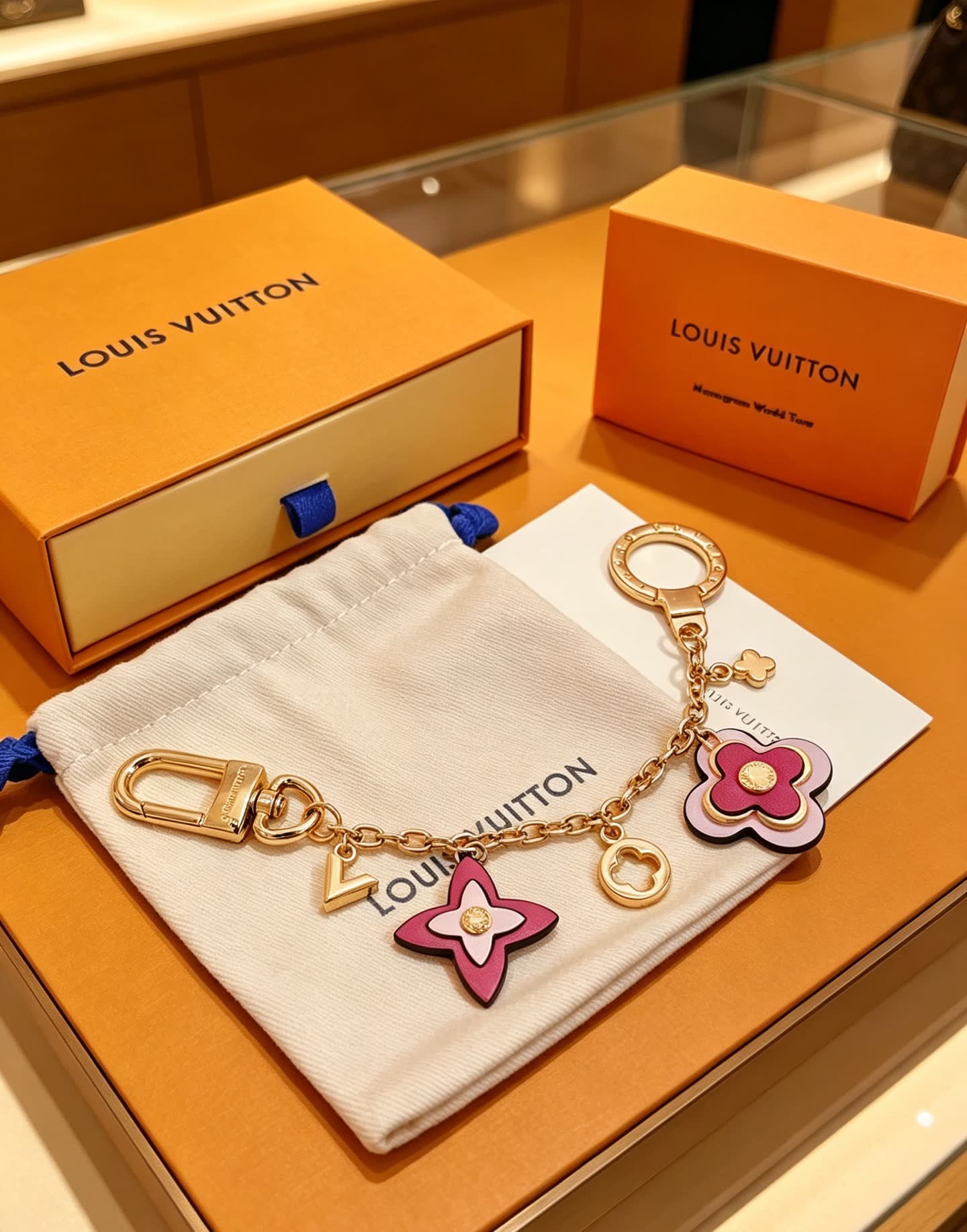 Van Cleef & Arpels Monogram Blooms Keychain